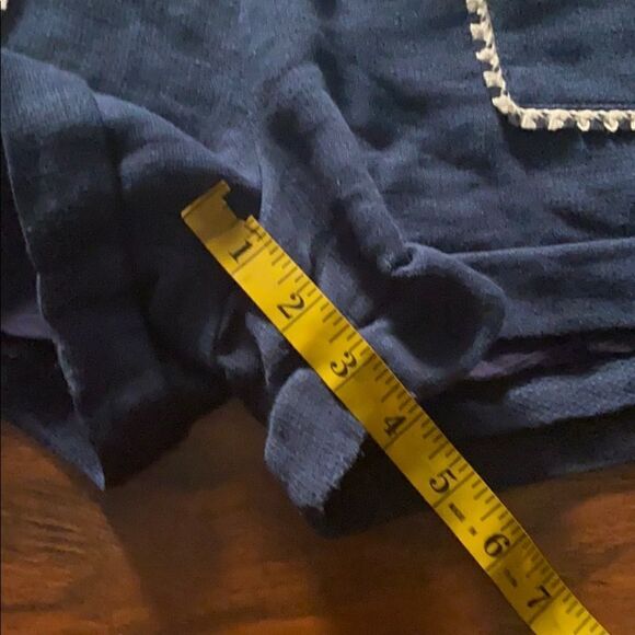 JOA Blue With White Detailing Shorts Boho Casual Feminine - Picture 9 of 9